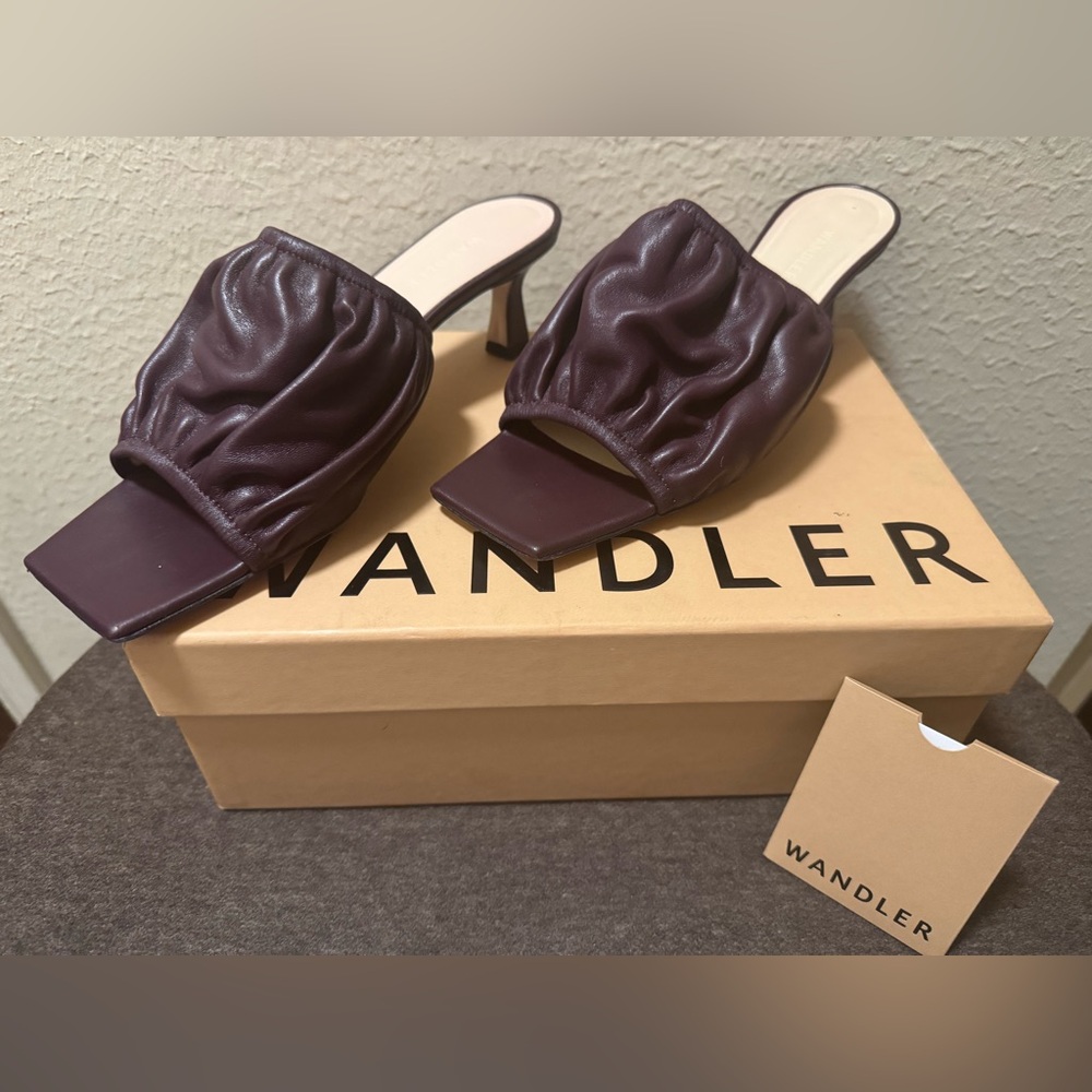 Wandler Plum Kitten Heel Sandal - Size 8.5